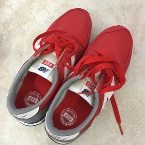 New Balance 420 Red and White Women's Athletic Shoes